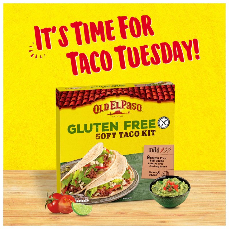 [Expiry Date: 30/12/2026] Old El Paso Gluten Free Soft Taco Kit Mexican Style 418g