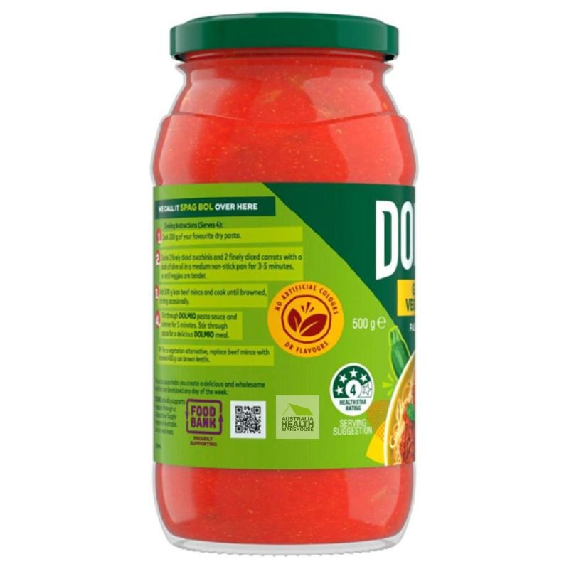 [Expiry Date: 23/11/2026] Dolmio Garden Vegetables Pasta Sauce 500g