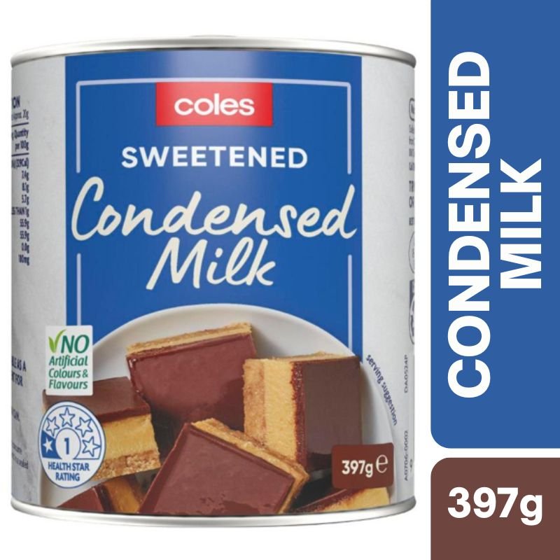 [Expiry Date: 16/06/2027] Coles Sweetened Condensed Milk 397g