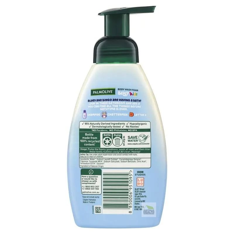 Palmolive Kids Bluey Body Wash Foam 400mL