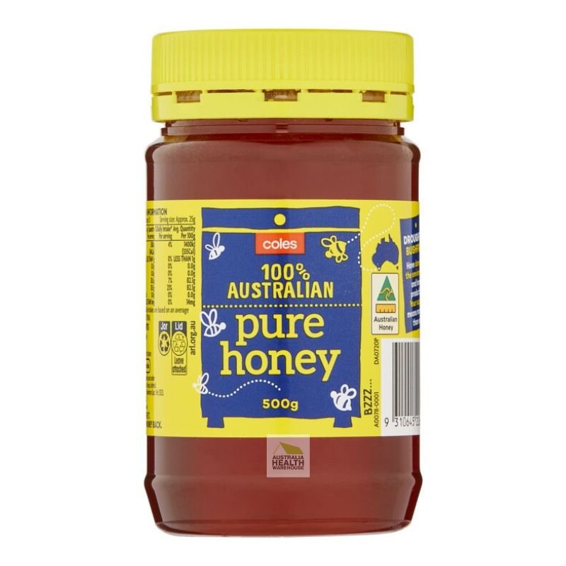 [Expiry: 04/03/2027] Coles Pure Australian Honey Jar 500g