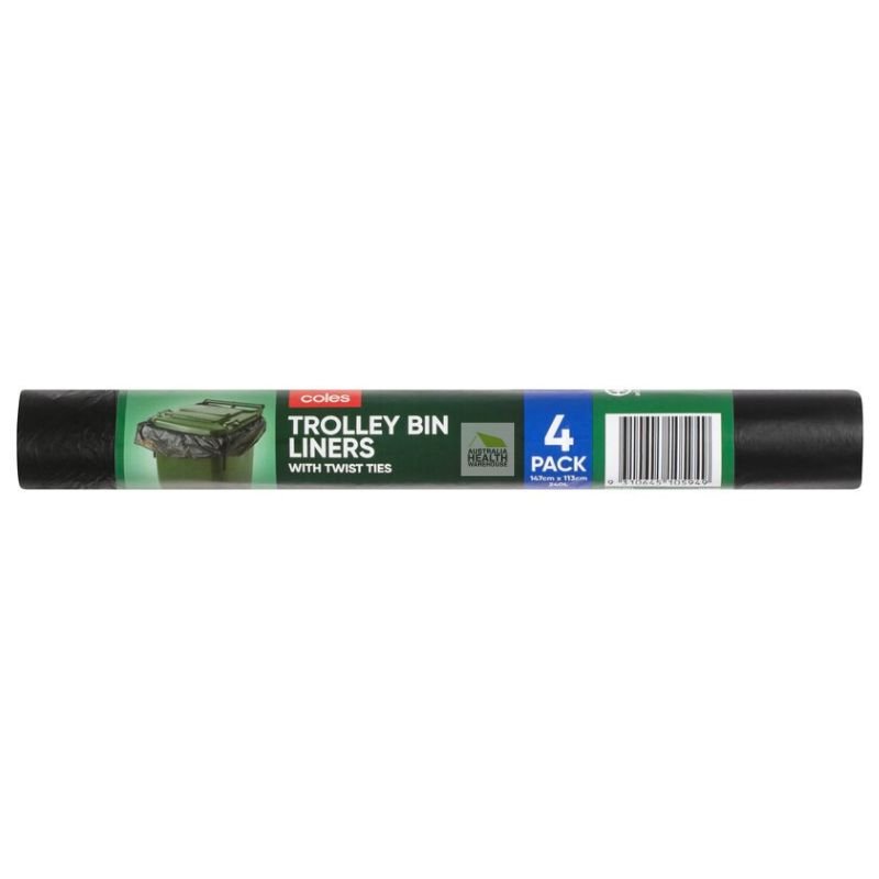 Coles Trolly Bin Liners with Twist Ties 4 Pack