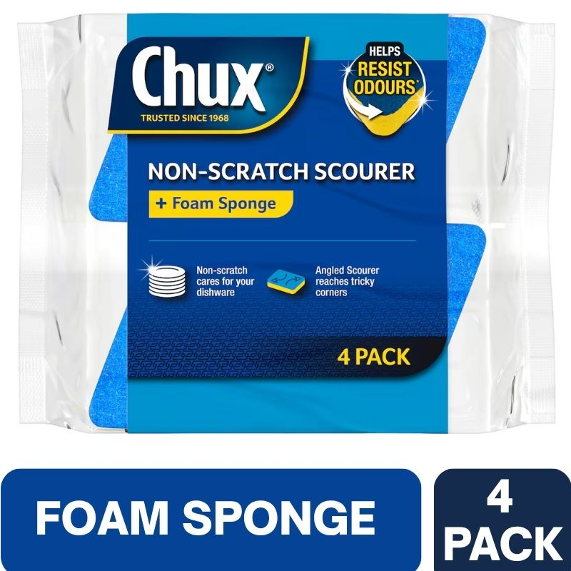 Chux Non Scratch Scourer Scrubs 4 Pack