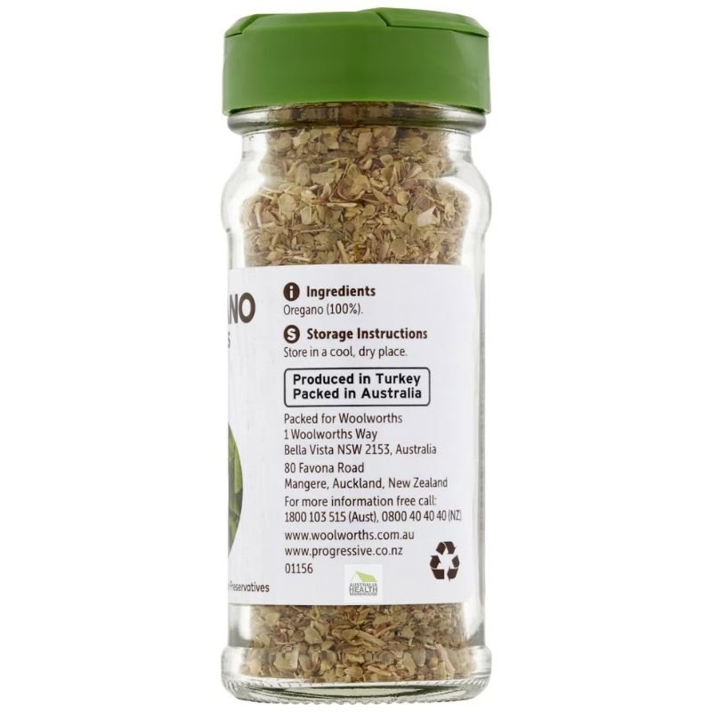 [Expiry: 08/2028] Woolworths Oregano Leaves 10g