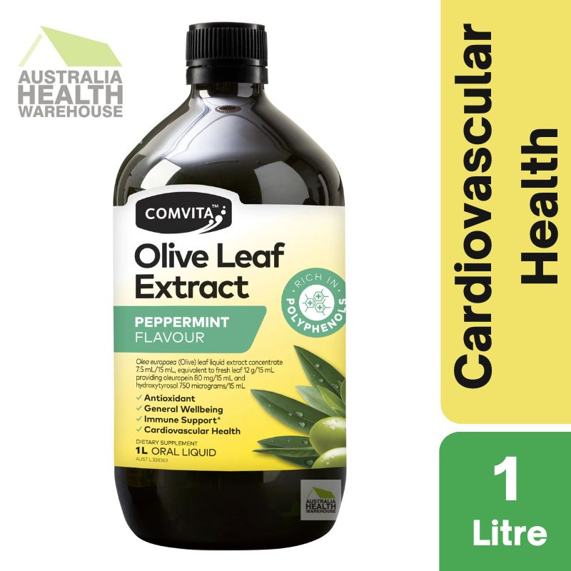 [Expiry: 09/2026] Comvita Olive Leaf Extract Peppermint Flavour 1 Litre