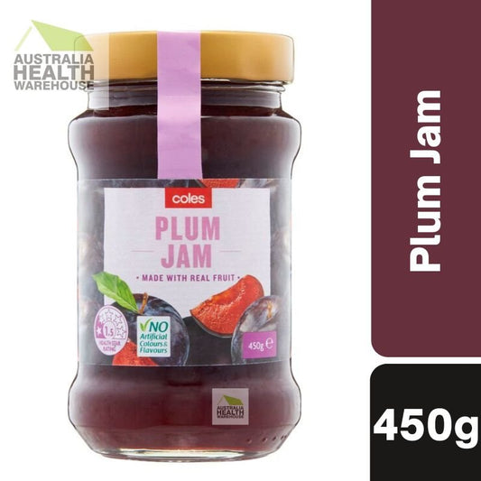 [Expiry: 16/04/2027] Coles Plum Jam 450g