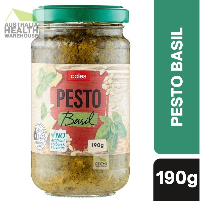 [Expiry: 27/06/2027] Coles Pesto Basil 190g