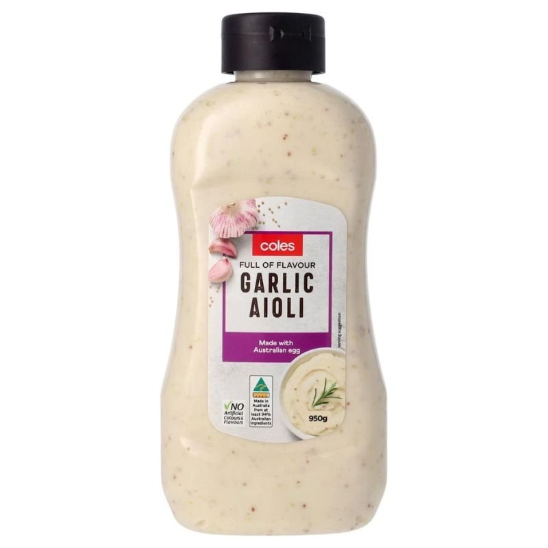 [CLEARANCE Expiry Date: 02/06/2026] Coles Garlic Aioli 950g
