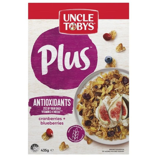 [Expiry Date: 10/12/2026] Uncle Tobys Cereal Plus Antioxidants 435g