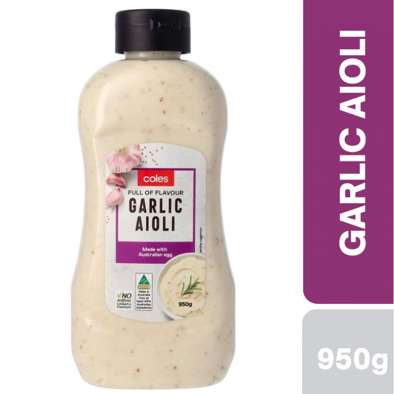 [CLEARANCE Expiry Date: 02/06/2026] Coles Garlic Aioli 950g