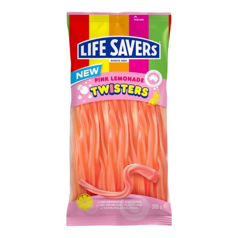 [CLEARANCE Expiry: 08/09/2026] Life Savers Twisters Pink Lemonade 205g