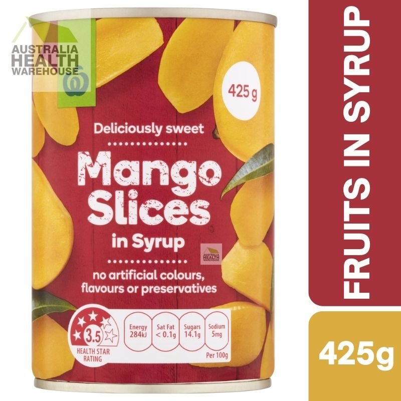 [Expiry Date: 30/04/2027] Woolworths Mango Slices In Syrup 425g