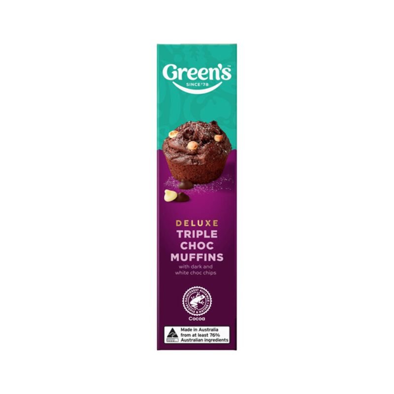 Green's Deluxe Triple Choc Muffin Mix 425g