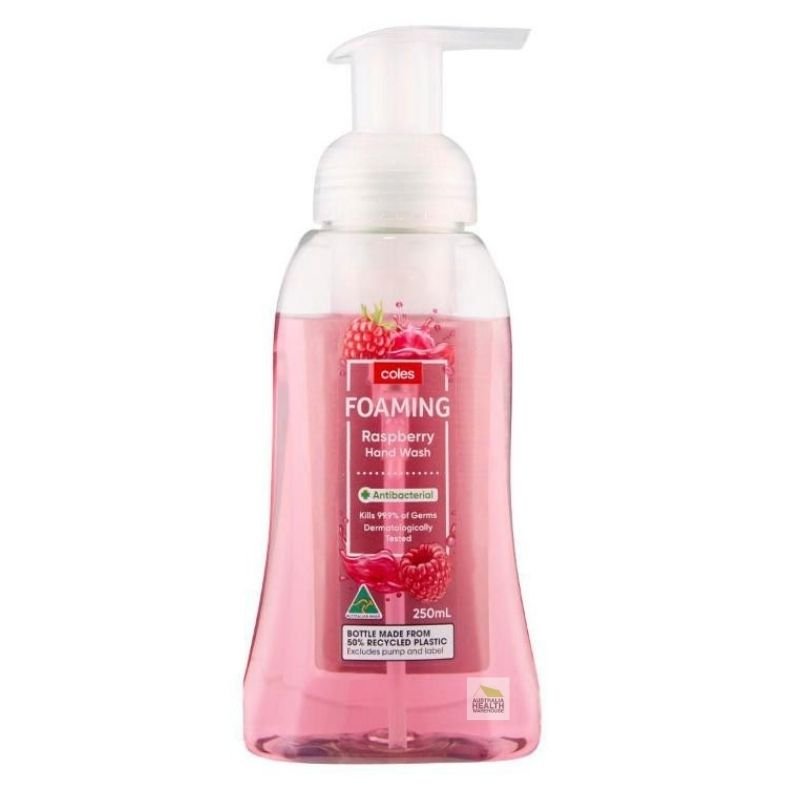 Coles Foaming Raspberry Hand Wash Antibacterial 250mL