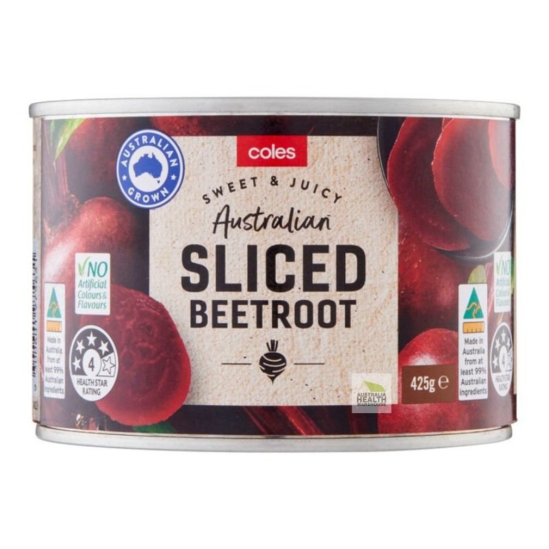 [Expiry Date: 01/06/2028] Coles Australian Sliced Beetroot 425g