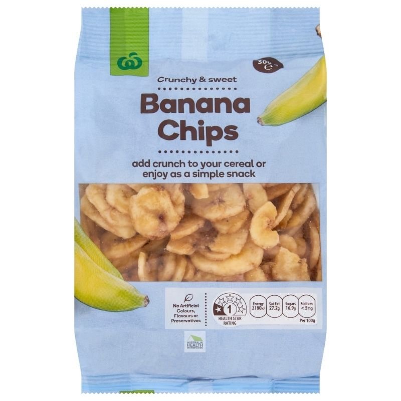 [CLEARANCE Expiry: 30/05/2026] Woolworths Banana Chips 300g