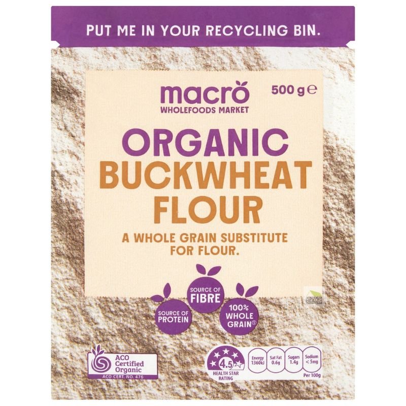 [CLEARANCE Expiry: 20/06/2026] Woolworths Macro Organic Buckwheat Flour 500g