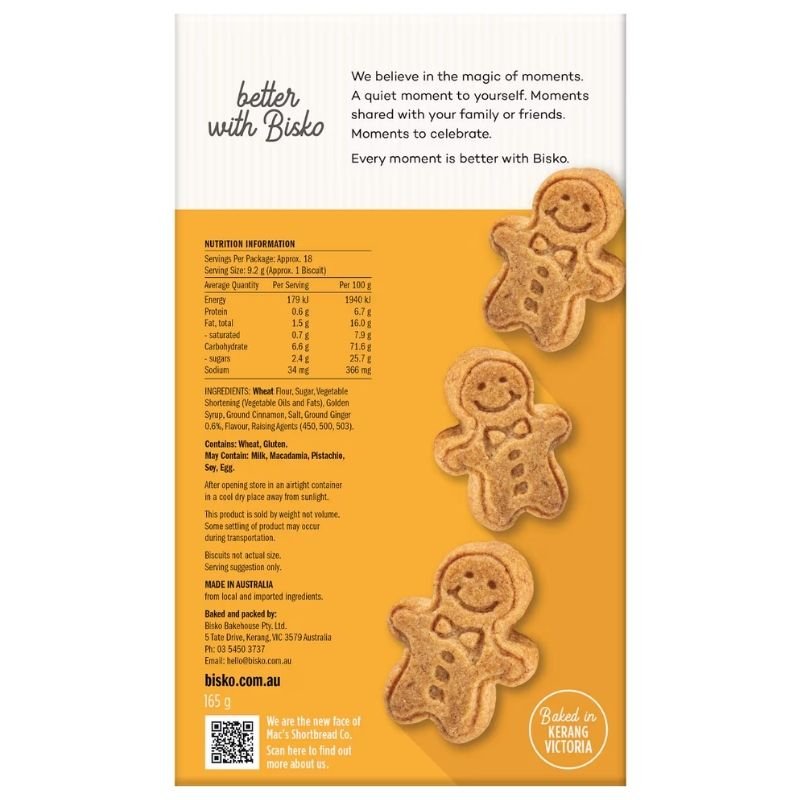 [Expiry Date: 03/11/2027] Bisko Bakehouse Gingerbread Mini People 165g
