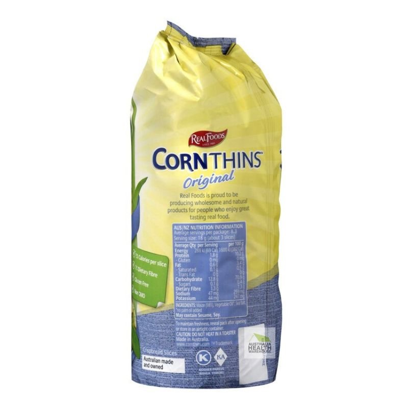 [Expiry: 01/06/2026] Real Foods Corn Thins Original 150g