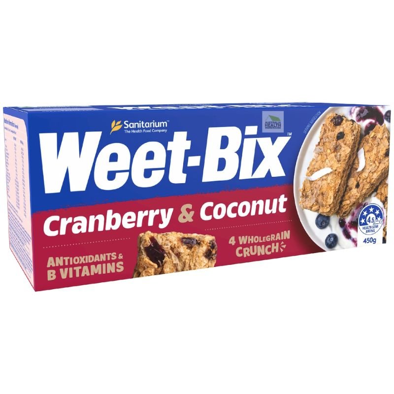 [Expiry: 11/06/2026] Weet-Bix Cranberry & Coconut Breakfast Cereal 450g