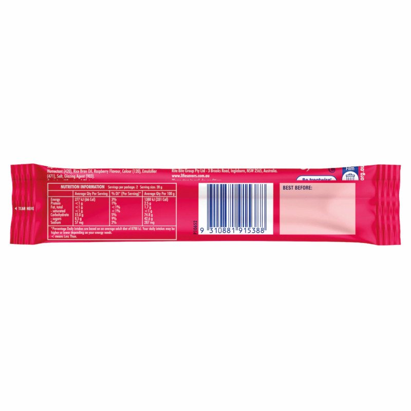 [CLEARANCE Expiry Date: 31/07/2026] Life Savers Raspberry Twisters 40g