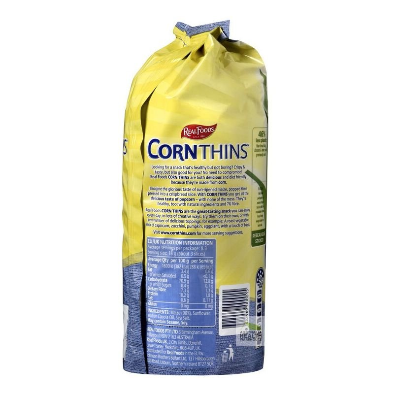 [Expiry: 01/06/2026] Real Foods Corn Thins Original 150g