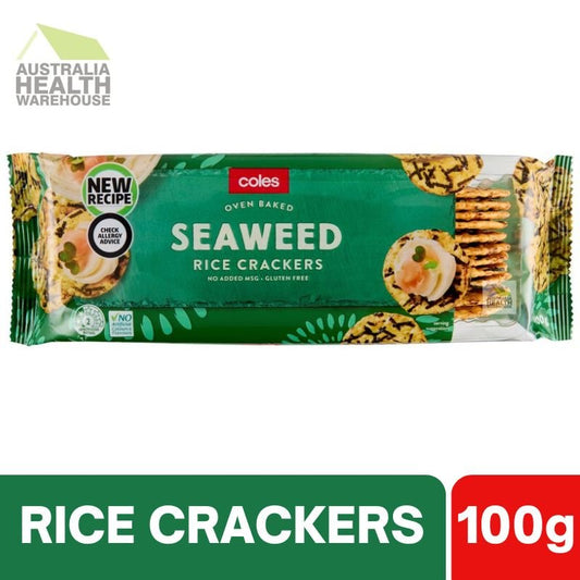 [CLEARANCE Expiry: 17/12/2025] Coles Seaweed Rice Crackers 100g
