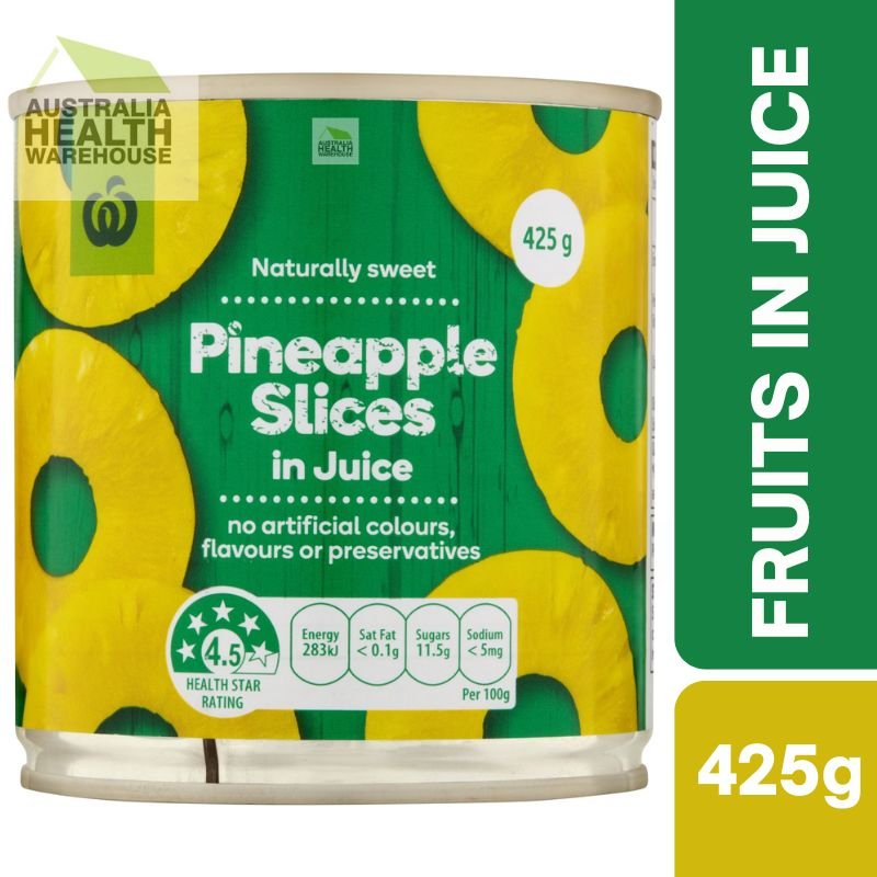 Woolworths Pineapple Slices In Juice 425g