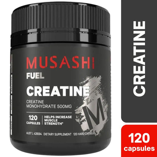 [Expiry Date: 31/01/2028] Musashi Creatine Monohydrate 500mg 120 Capsules
