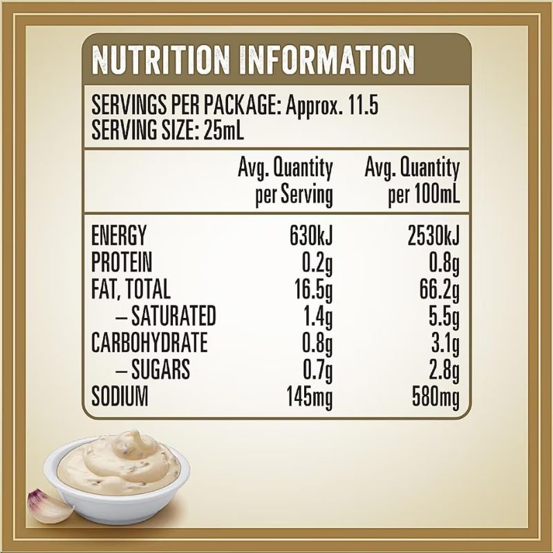 [Expiry:17/03/2027] Heinz Seriously Good Garlic Aioli 295mL