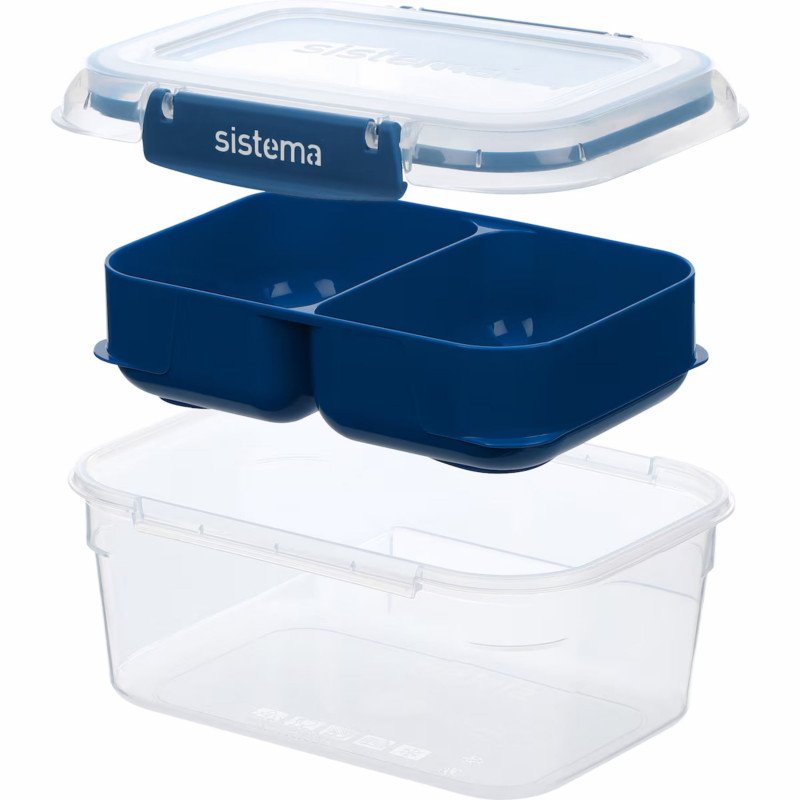 Sistema To Go Rectangle Stax Food Container 1 Litre (Blue)