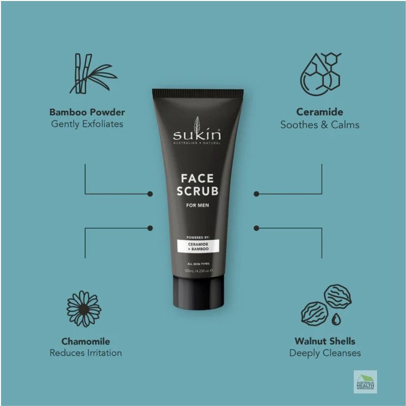 Sukin For Men Face Scrub 125mL