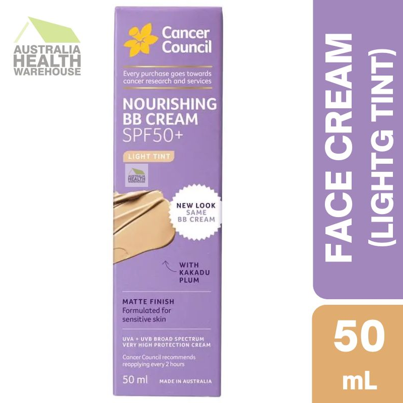 [Expiry: 03/2028] Cancer Council Face Day Wear BB Cream Matte Light Tint SPF 50+ 50mL