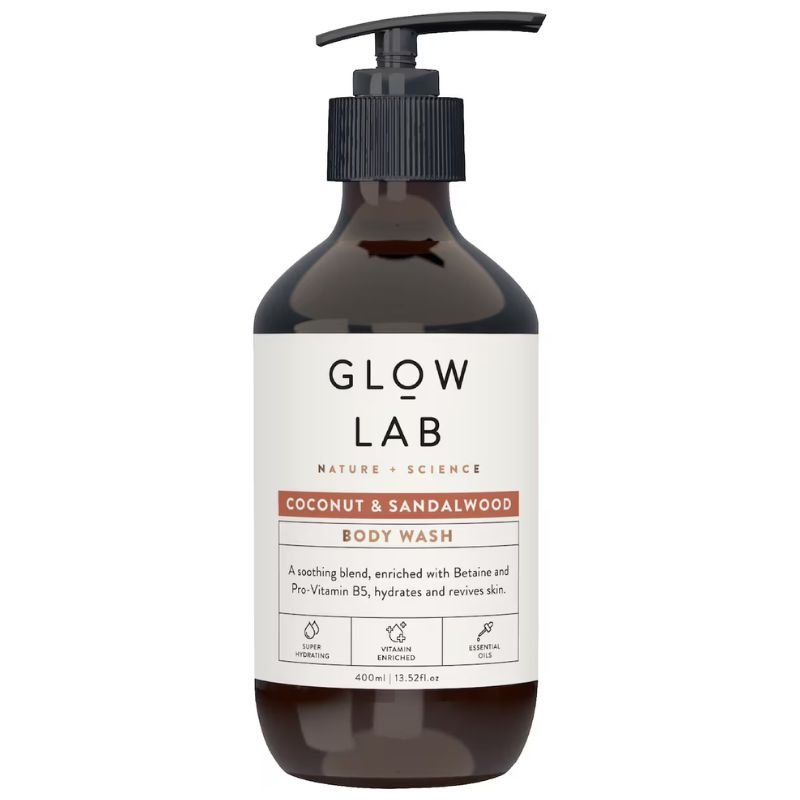 [Expiry Date: 01/2028] Glow Lab Coconut & Sandalwood Body Wash 400mL
