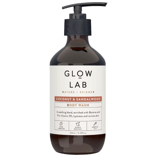 [Expiry Date: 01/2028] Glow Lab Coconut & Sandalwood Body Wash 400mL