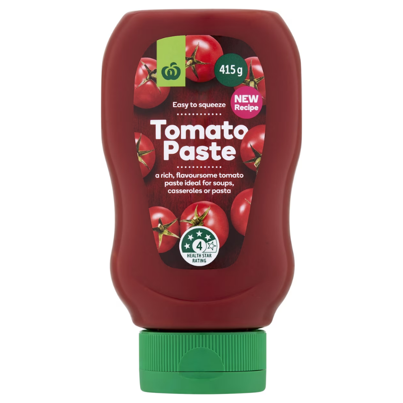 [Expiry Date: 12/05/2027] Woolworths Tomato Paste 415g