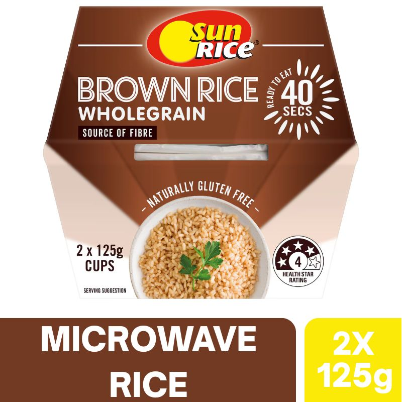 [CLEARANCE Expiry Date: 16/09/2026] Woolworths Brown Rice Microwave Cups 2 Pack (2 x 125g)  | Oz Mart