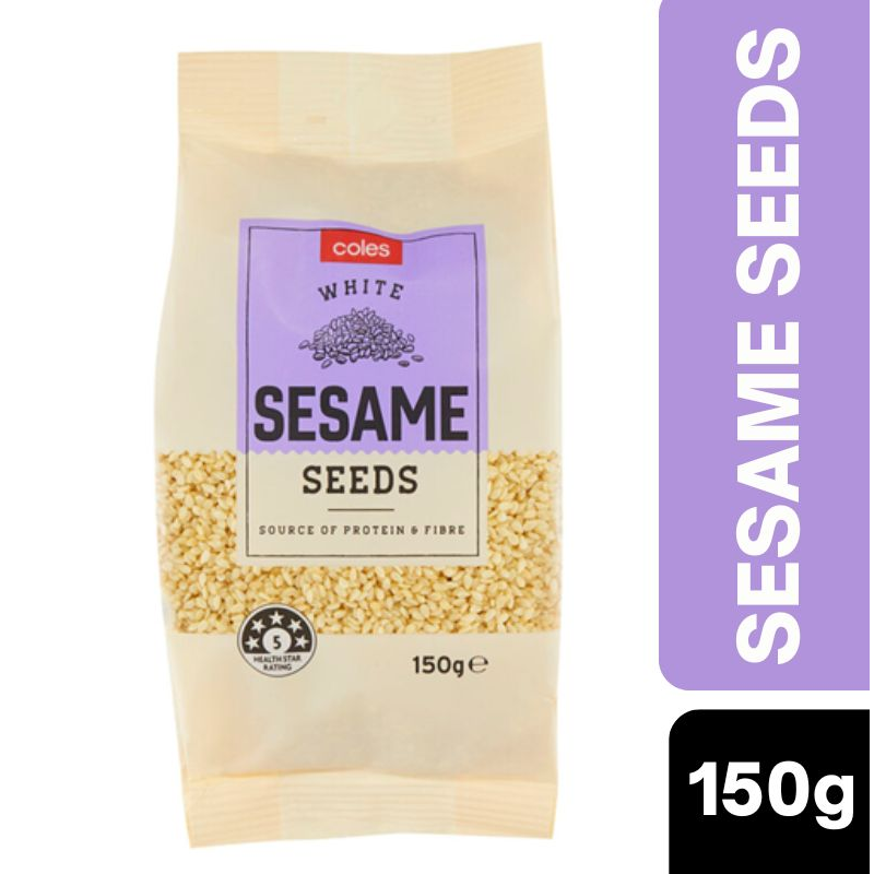 [CLEARANCE Expiry Date: 29/08/2026] Coles White Sesame Seeds 150g