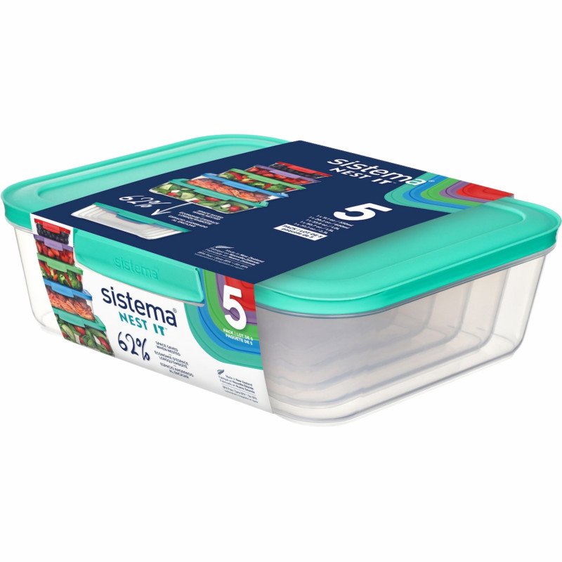 Sistema Nest It Nested Food Storage Containers 5 pack