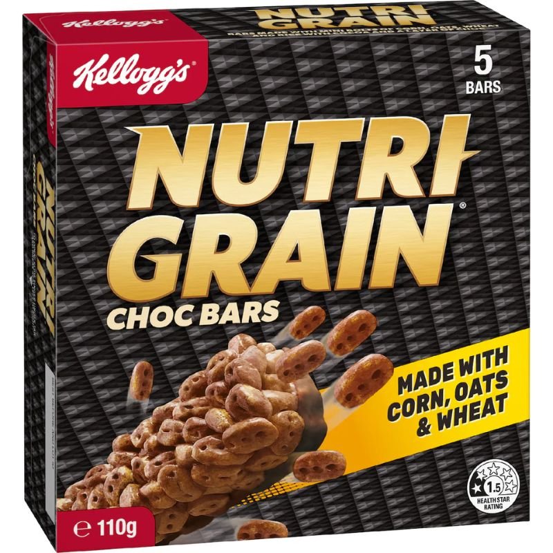[CLEARANCE Expiry Date: 02/09/2026] Kellogg's Nutri Grain Choc Bars 5 Pack
