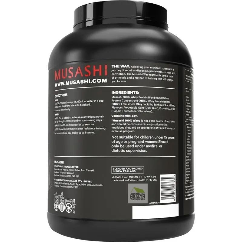 [Expiry: 16/06/2027]  Musashi 100% Whey Vanilla 2Kg
