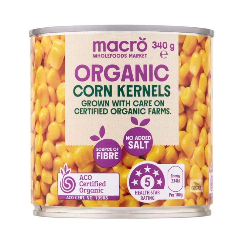 [31/08/2028] Woolworths Macro Organic Corn Kernels 340g