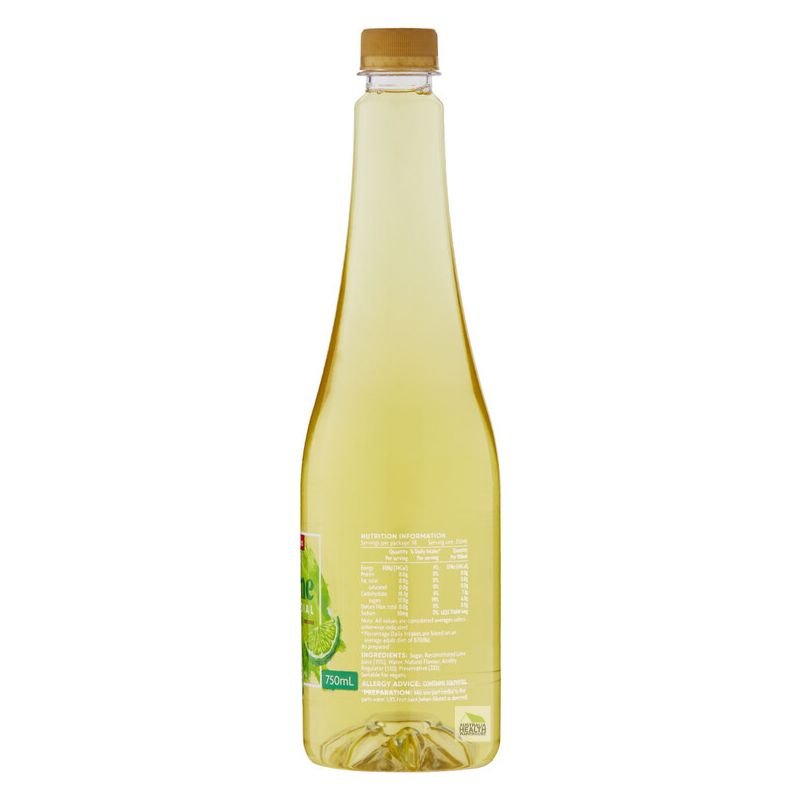 [Expiry: 17/08/2025] Coles Lime Cordial 750mL