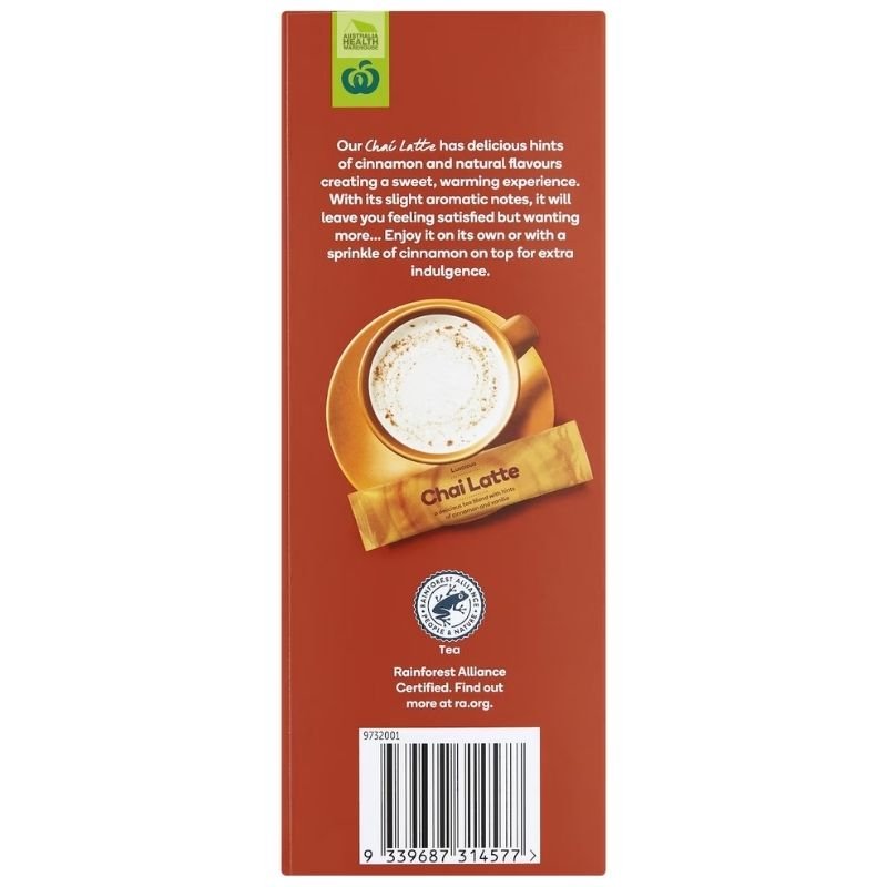 [Expiry Date: 17/11/2026] Woolworths Chai Latte Sachets 10 Pack 250g