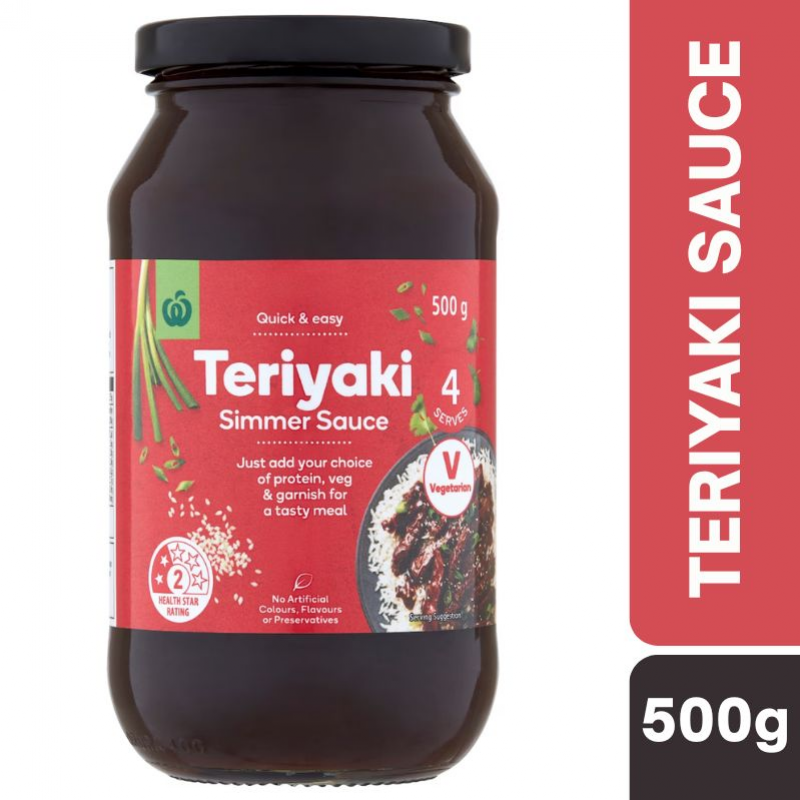 [CLEARANCE Expiry Date: 20/08/2026]  Woolworths Teriyaki Simmer Sauce 500g