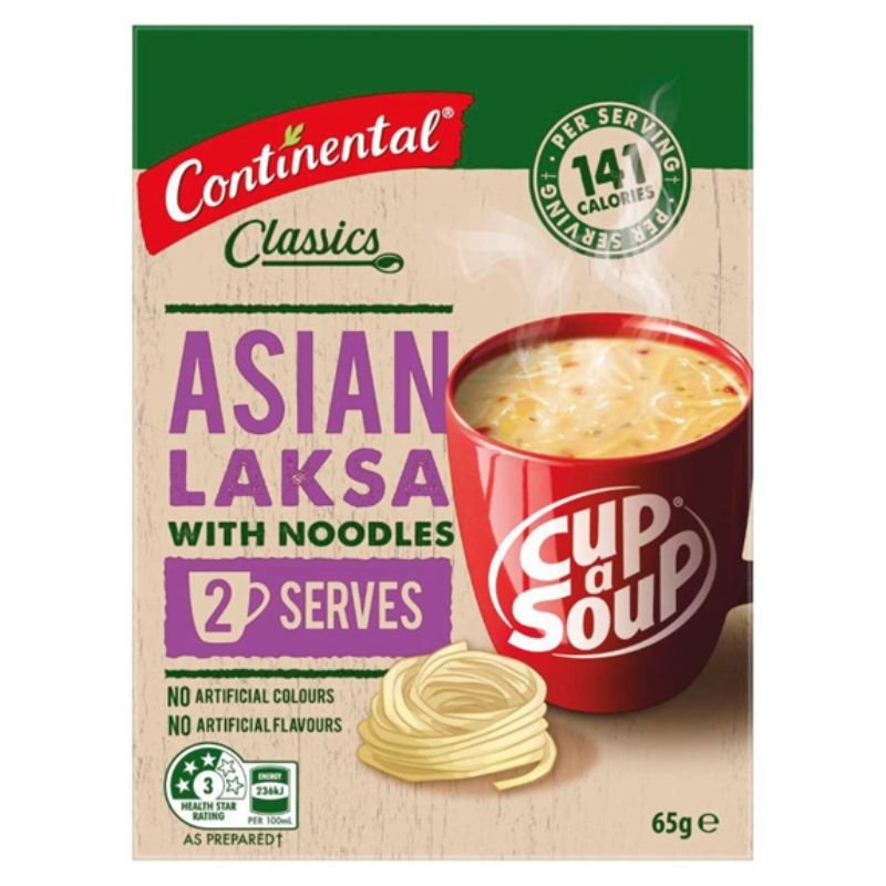 [Expiry: 27/02/2028] Continental Cup A Soup Asian Laksa Serves 2