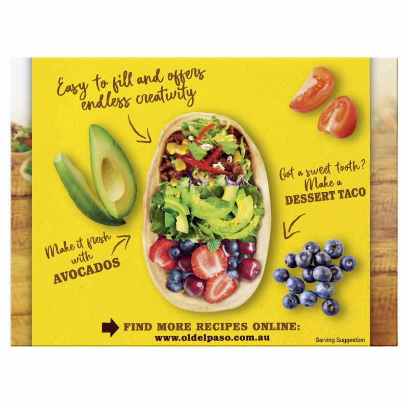 [CLEARANCE Expiry Date: 28/10/2026] Old El Paso Stand 'N Stuff Soft Taco Kit Mexican Style 348g