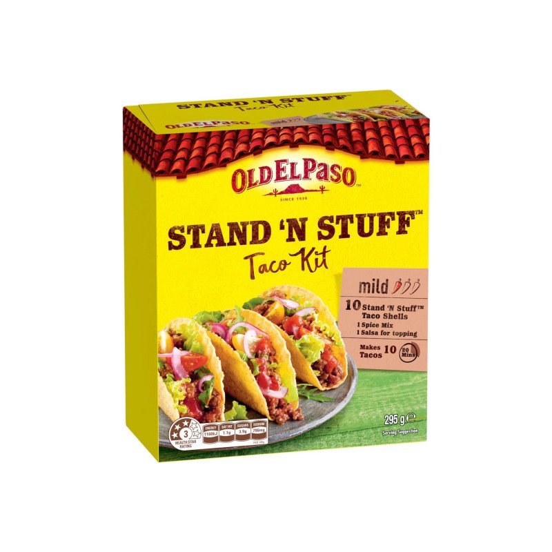 [Expiry Date: 02/03/2027] Old El Paso Stand 'N Stuff Taco Kit Mexican Style 295g
