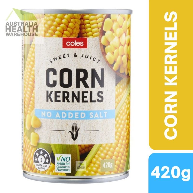 [Expiry Date: 28/05/2028] Coles Corn Kernels No Added Salt 420g