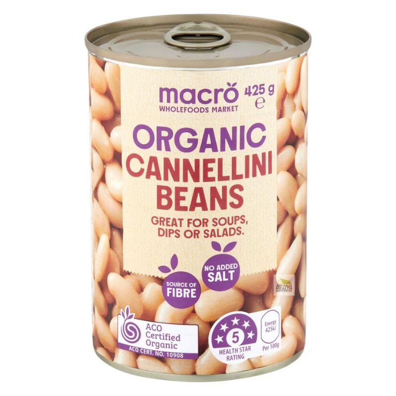 [Expiry: 03/2028] Woolworths Macro Organic Cannellini Beans 425g